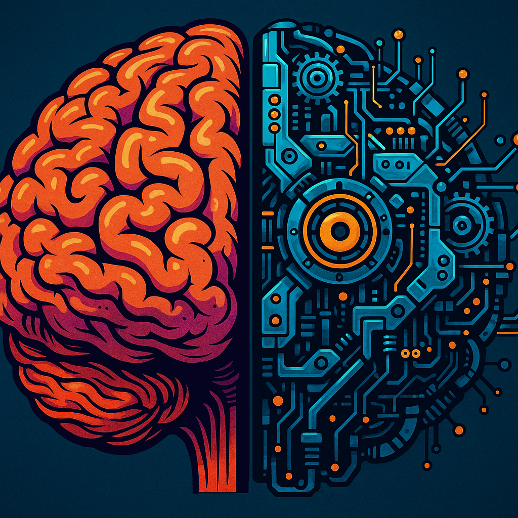 Cervello metà organico metà circuiti